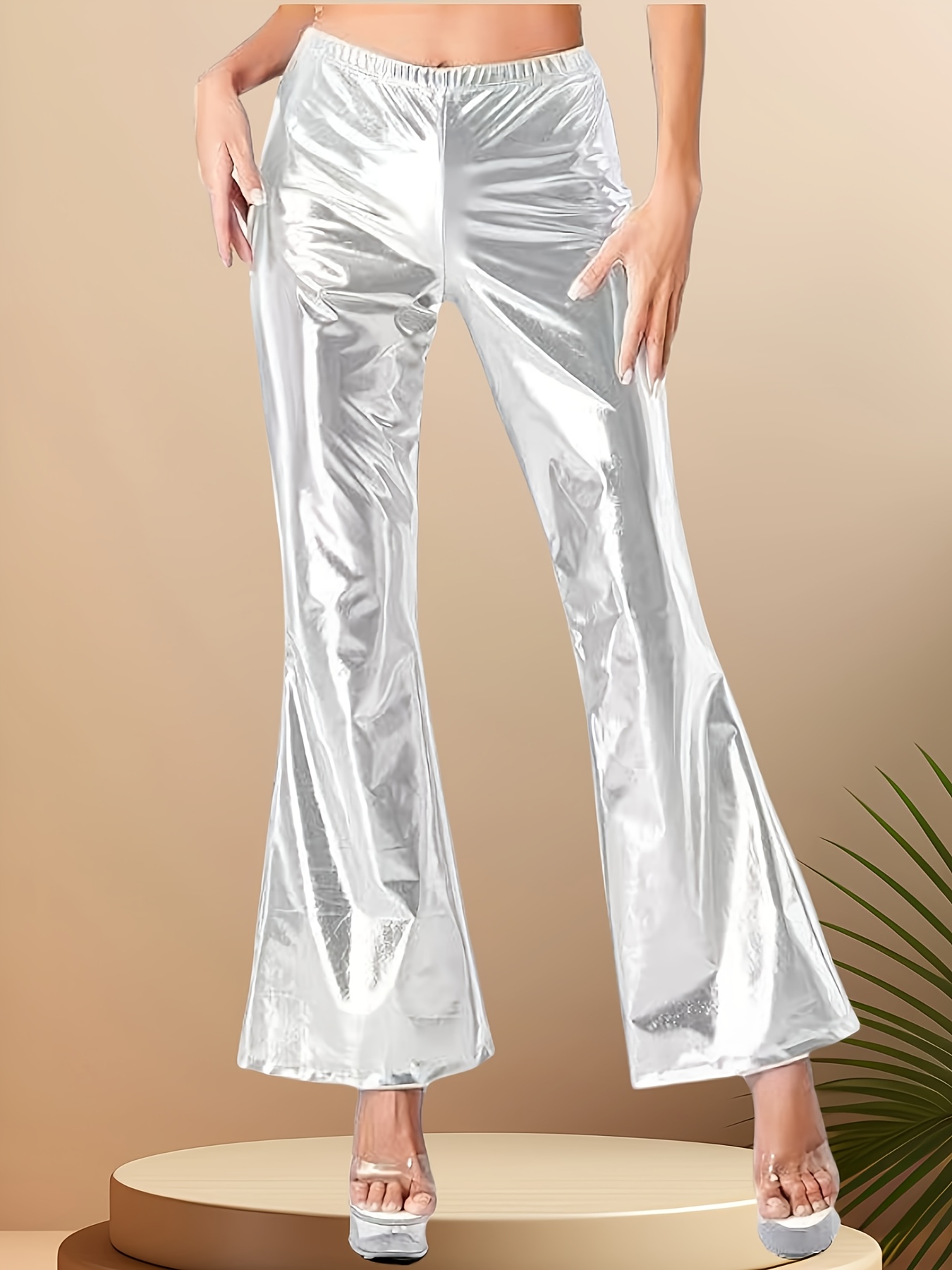 slim fit dress slacks Lyla Mocha Dressy Tailored Flared Trouser Pants | Modest Pants