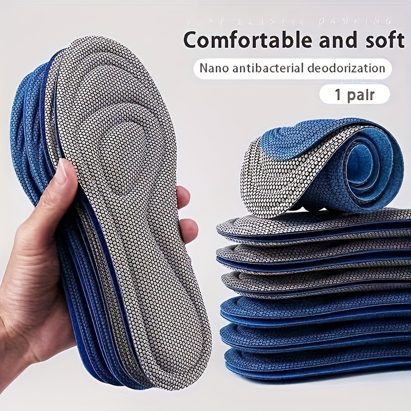 

1pair Of 5d Memory Foam Orthopedic Insoles For Men And Women, Antibacterial Deodorant Insoles, Sweat-absorbing Running Insoles, Massage Sports Insoles, Foot Orthopedic Insoles, Running Accessories