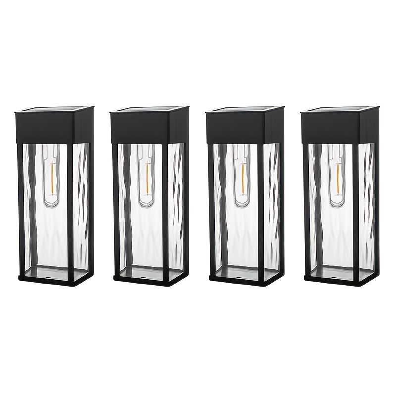 TEMU 4pcs Outdoor Courtyard Lights, Solar-powered Lighting Fixtures, Do Not Power Plug For Use, Ip65 Waterproof Landscape Lights, Water Ripple-shaped