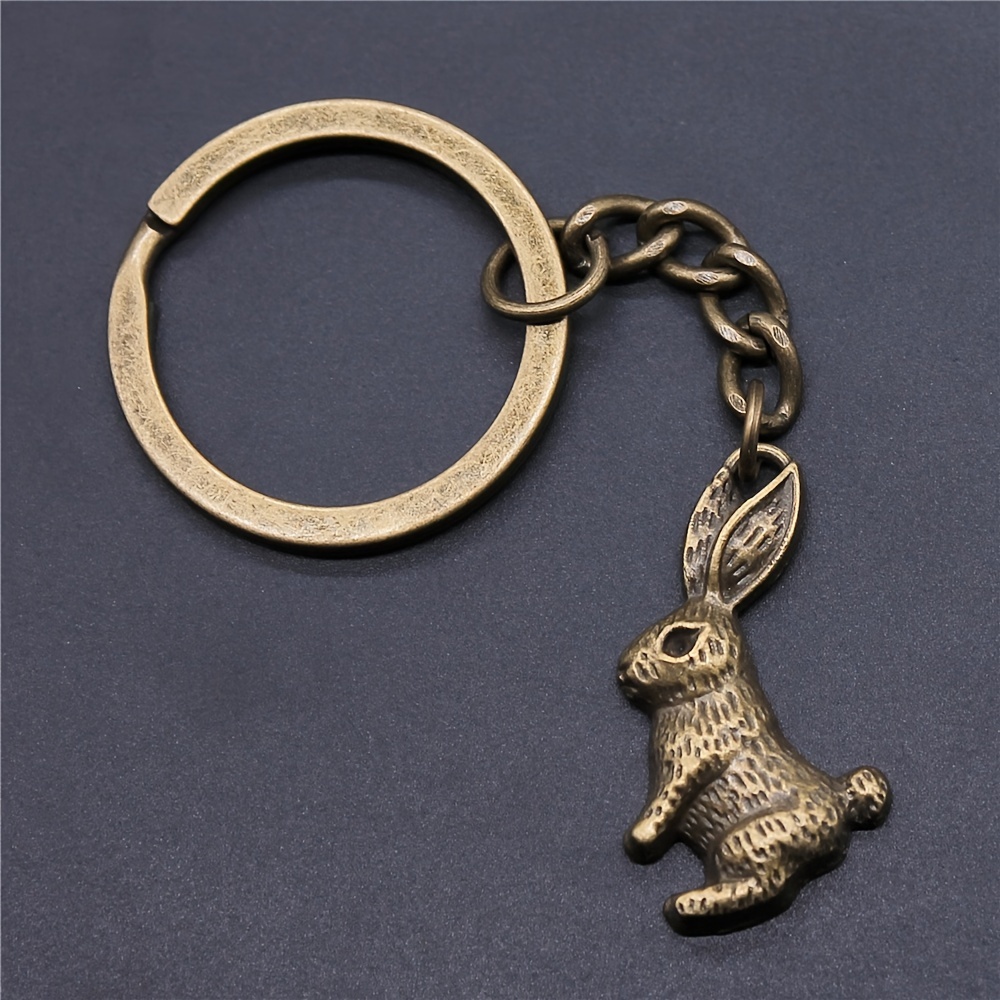 2024 Alloy Cute Rabbit Pendant Keychain Pendant Bag Car Key Chain Birthday Anniversary Gift