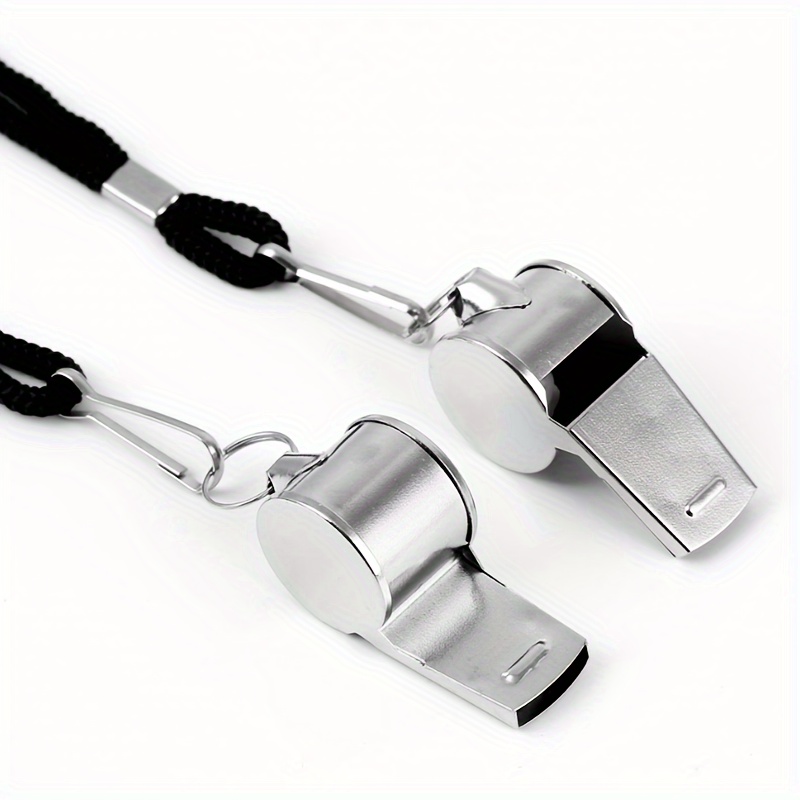 2 Fischietti Da Arbitro In Acciaio Inox - Professionale, Forte E Chiaro, Con Cordino Regolabile - Foto 4