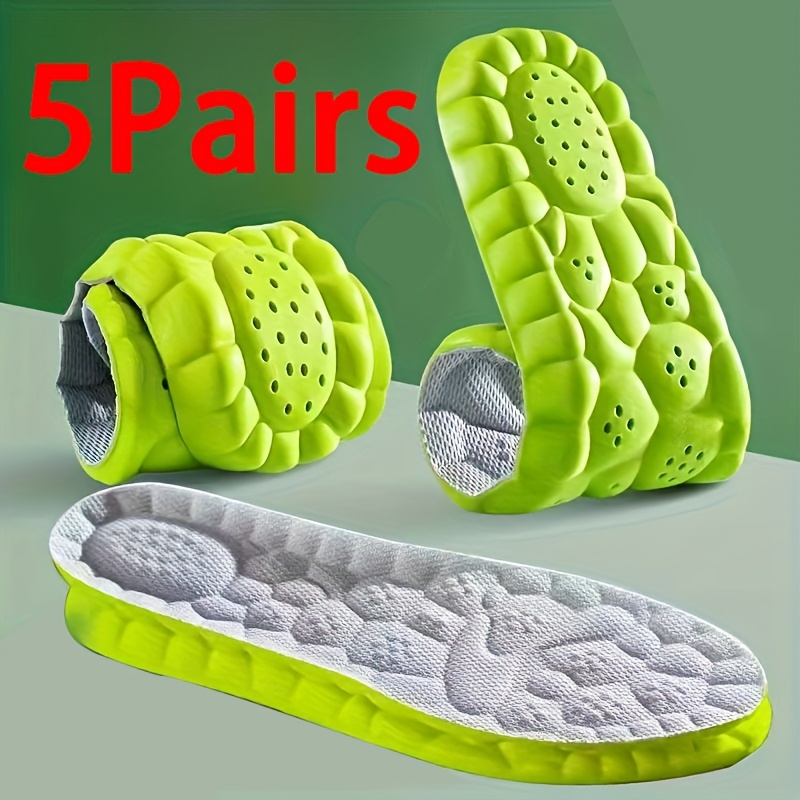 5 Pair Lightweight And Soft Insoles for, Soft, elastic and breathable, sports shoes and casual insoles Comfortable And Non Tiring Feet