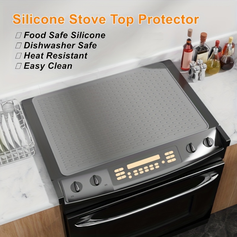 

Xl Silicone Electric Stove Top Cover Mat - Heat-resistant, Protector & Dish Drying Pad For Kitchen And Rv Countertops