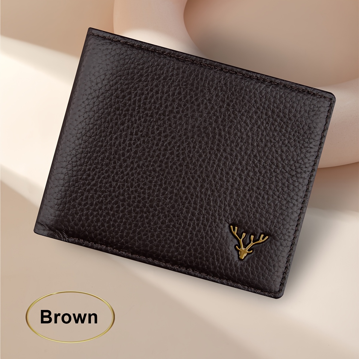 Baweisibinli Men's Slim Black Genuine Leather Wallet