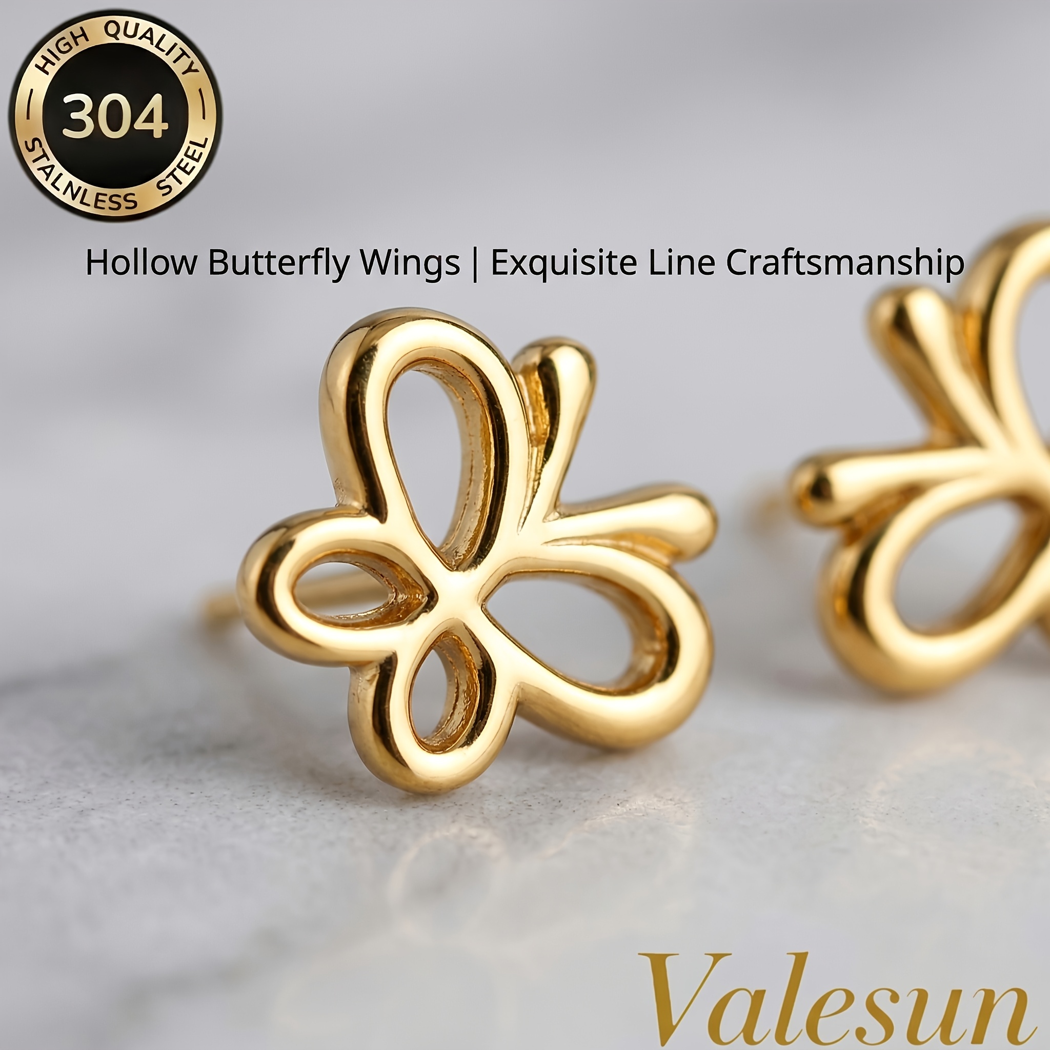 Women's Versatile 304 Stainless Steel Hypoallergenic Earrings