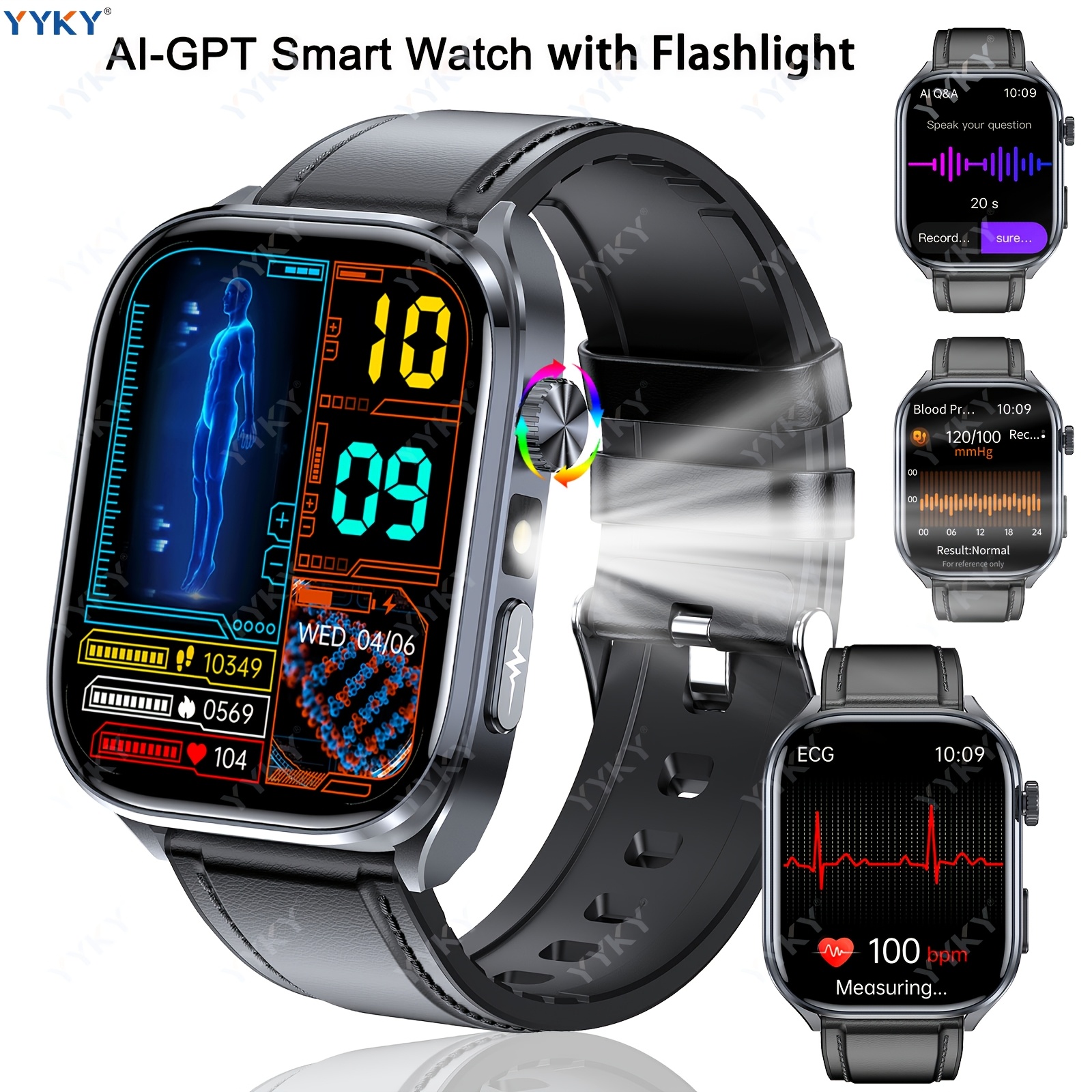 2026 Ai-gpt Smartwatch With, Led Light, Watch, 380mah Long-last Battery, Bt 5.4 Call, Multi-sport , , Sos, Menstrual Tracking, Weather Forecast, Fitness Watch For & Ios, Best Gift For Family