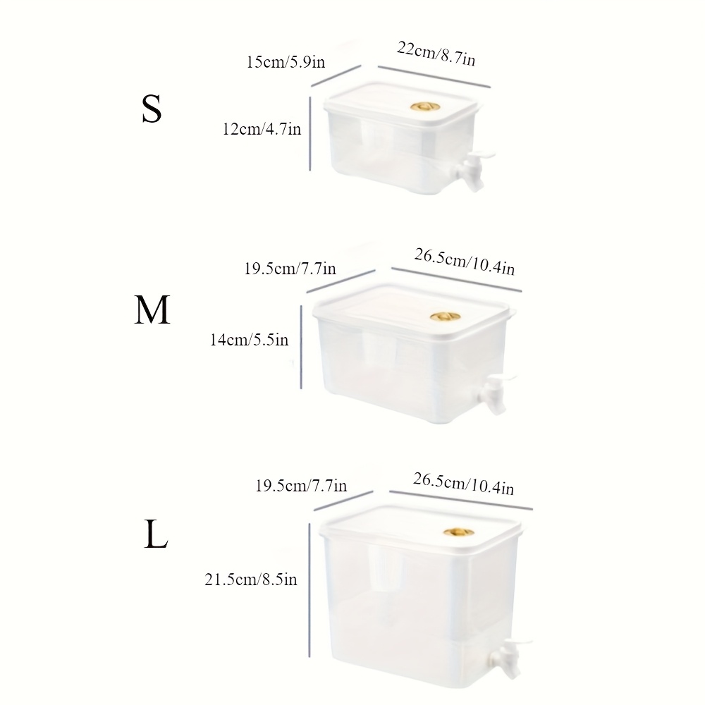 Domensi 2 Pack 9.46 L Drink Dispenser for Fridge with Spigot Water Dispenser Leak Proof Lids Filter Screen Beverage Juice Container Sealed Plastic Lemonade Milk Cold Hot Drink Tea Jug for Party