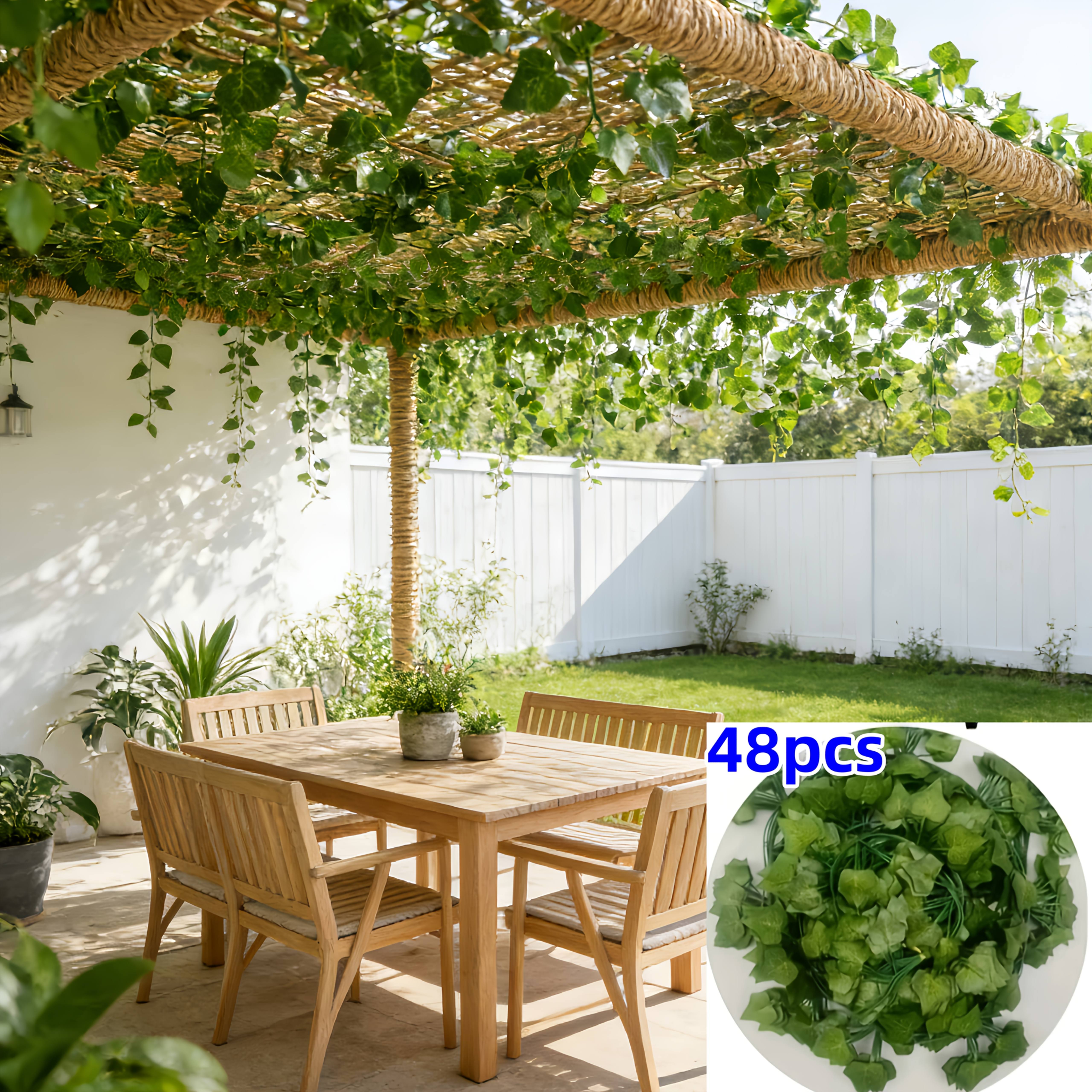 48-pack Climbing Ivy Vine Wall Hangings | Artificial Greenery For Indoor And Decor, , Ideal For Home, Wedding Arches, Seasonal Decorations, Office - Plastic, Christmas Halloween