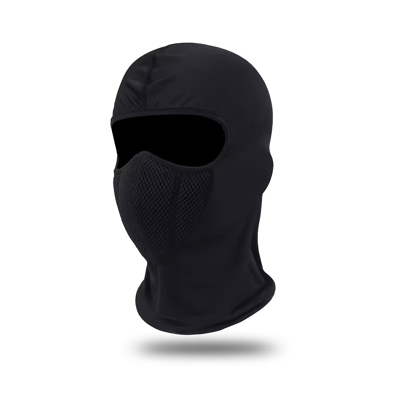TEMU 1pc Breathable Motorcycle Balaclava Face Mask, Thin Cool Full Face Cover, Windproof Sweat Wicking Liner Neck Gaiter, Headwear For Cycling,