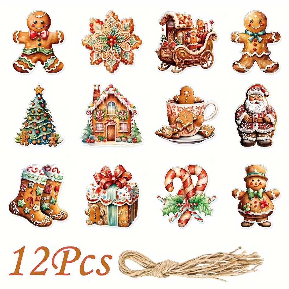 

12/24pcs New Arrival Christmas Hanging Decoration, Unique Christmas Dwarf Ornaments, Christmas Tree Wood Decorations For , Christmas Wood Tag Party Supplies