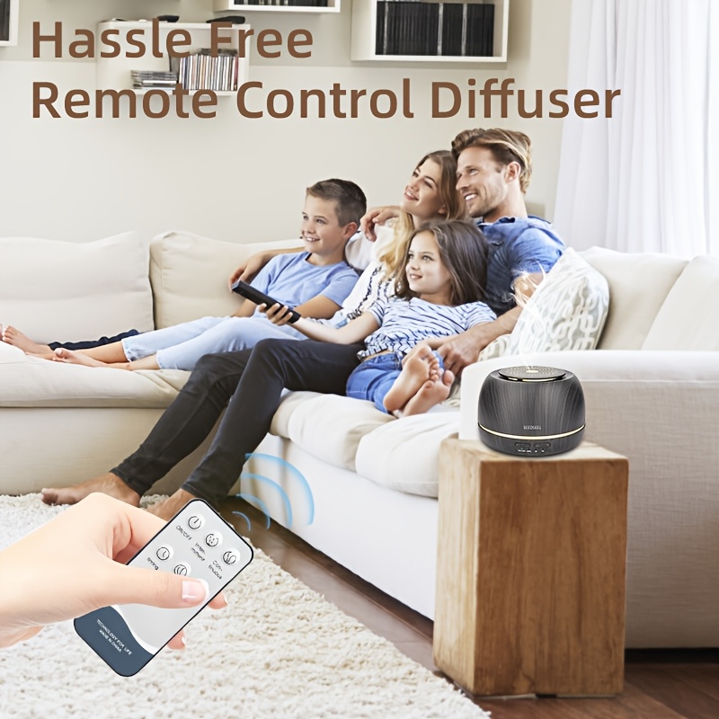 Diffuseur d'Aromathérapie Ultrasonique SPLITSKY 300 ml, Humidificateur d'Air USB sans Parfum avec Télécommande, Minuterie d'Arrêt Automatique, Matériau ABS, pour Usage Domestique