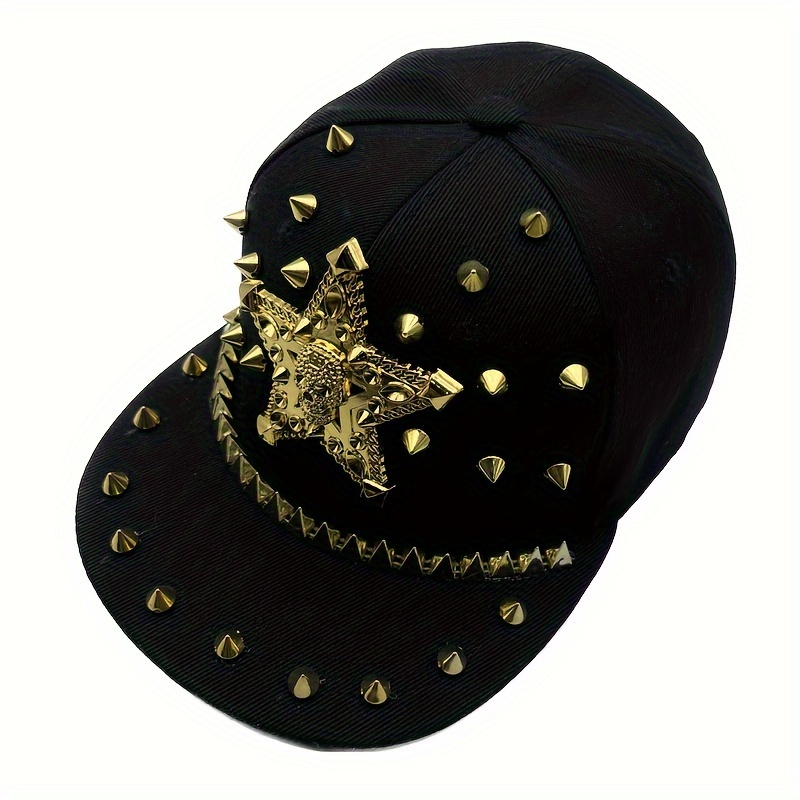 Style Hip Hop Hat With Punk Rivets And Pointed Rivets For Men And Women In  Street Dance Wide Brimmed Baseball With Rivets - Jewelry & Accessories -  Temu