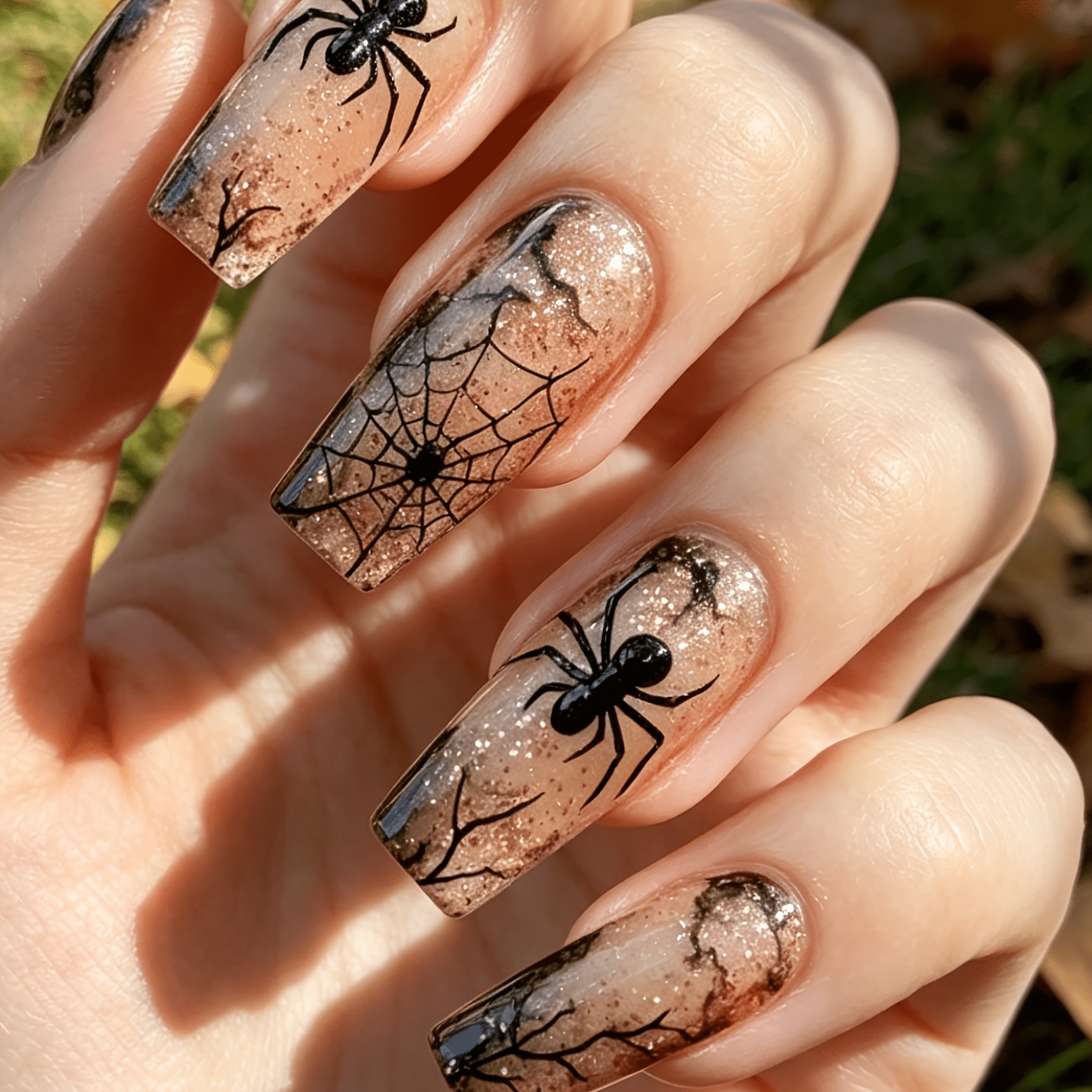 Nude, , Glossy, Mid-length Square, 24pcs, False Nails, Press-on Nail Stickers, Gothic Nails, Manicure, Nail Set, Women's Nails, Cute Nails, Nails, Trendy And Fashionable, Curve Lifestyle