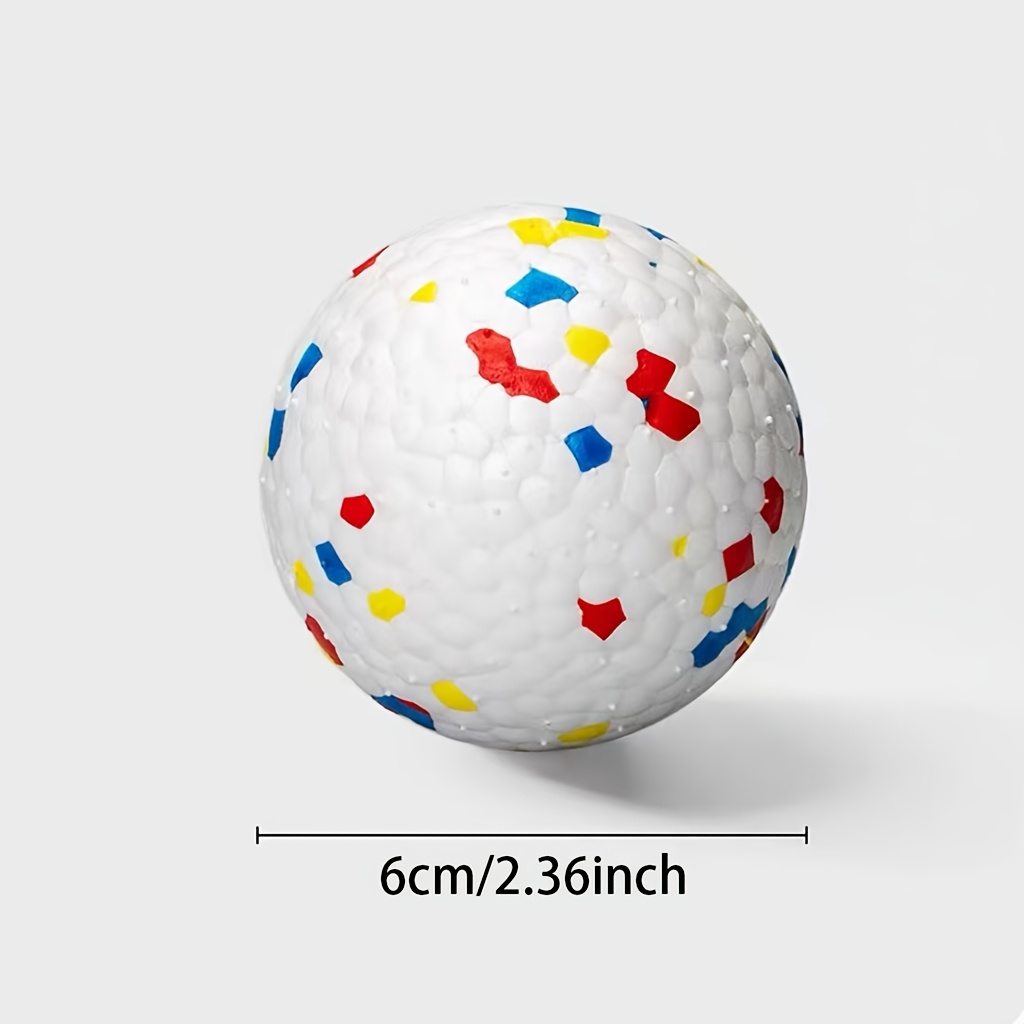 TEMU Durable Chew-resistant Elastic Dog Toy Ball, High-rebound Silent Foam Pet Ball, Resists Strong Chewing Force For Teething And Boredom Relief,