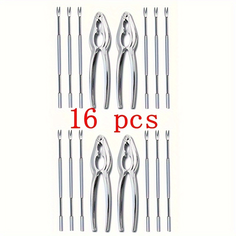 10-Piece Seafood Tool Set – Crab & Lobster Crackers With Stainless Steel Forks/Picks