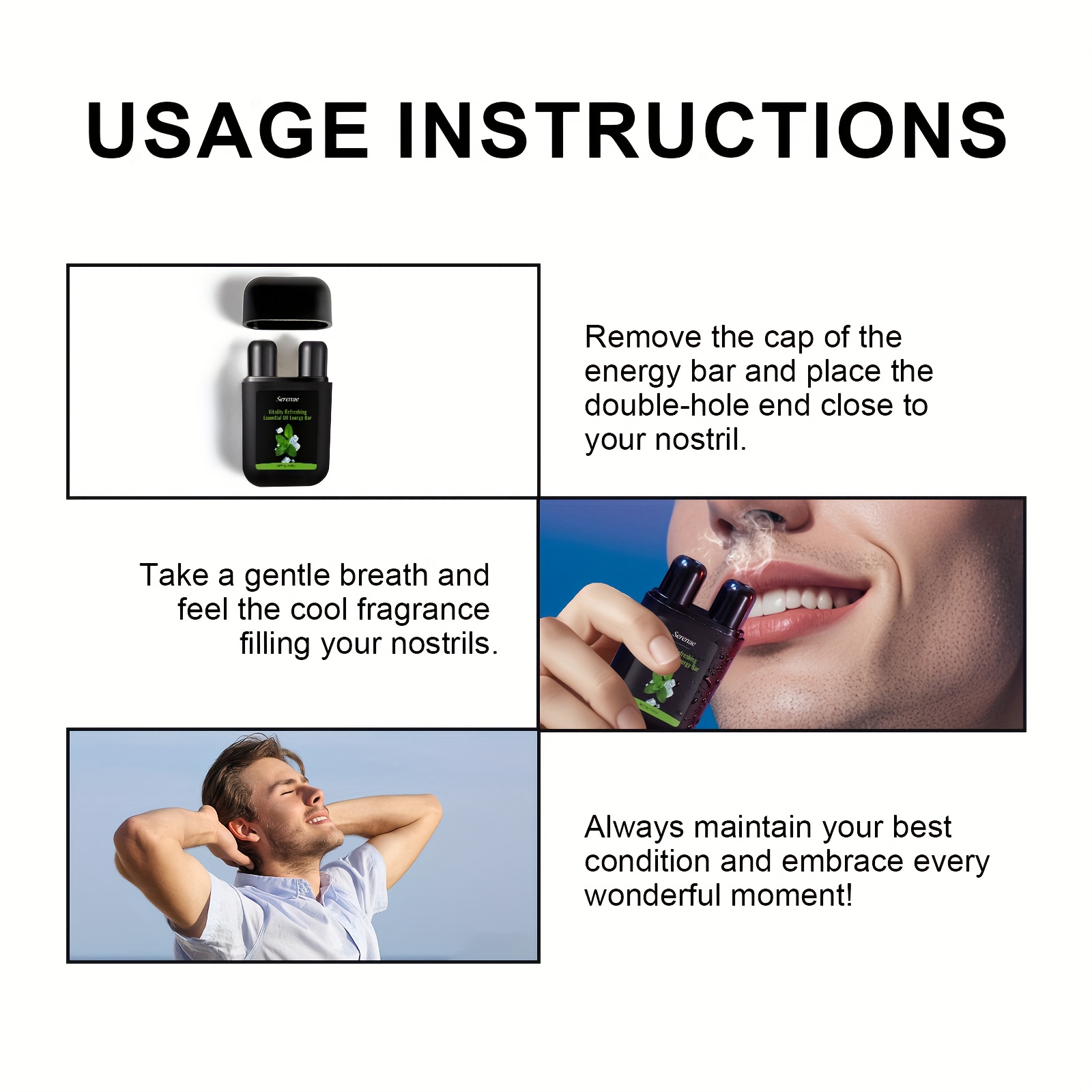 Cooling Nasal Stick, Helps Restore a Healthy State, Nasal and Throat Care, Nasal Cavity Cleaning, Body Nasal Ventilator, Holiday Gift, Suitable for Family and Friends