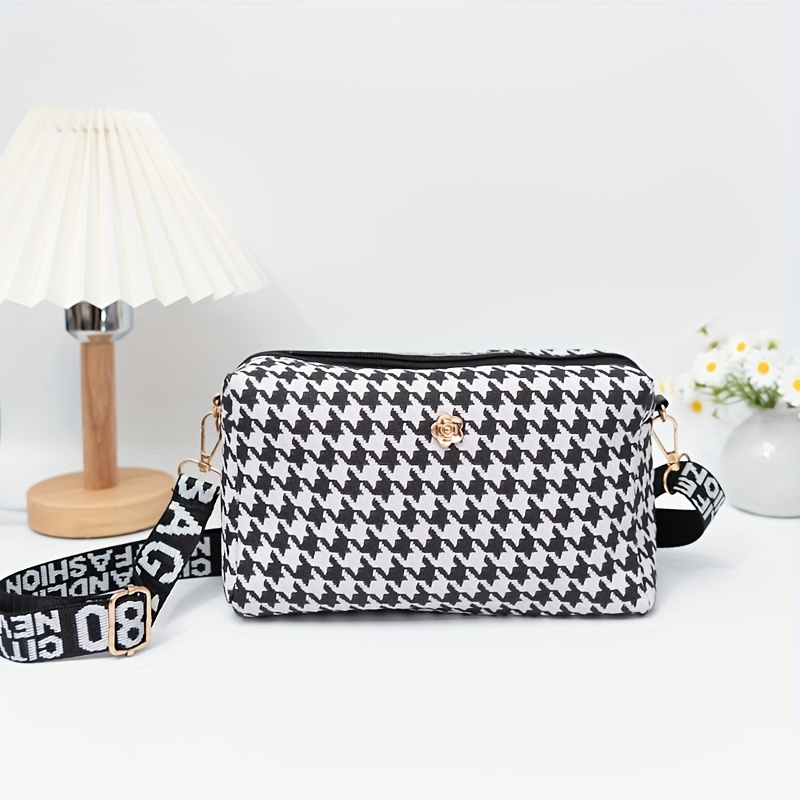 Double-layer Double-zipper Women's Crossbody Bag With Adjustable Shoulder Strap For Travel