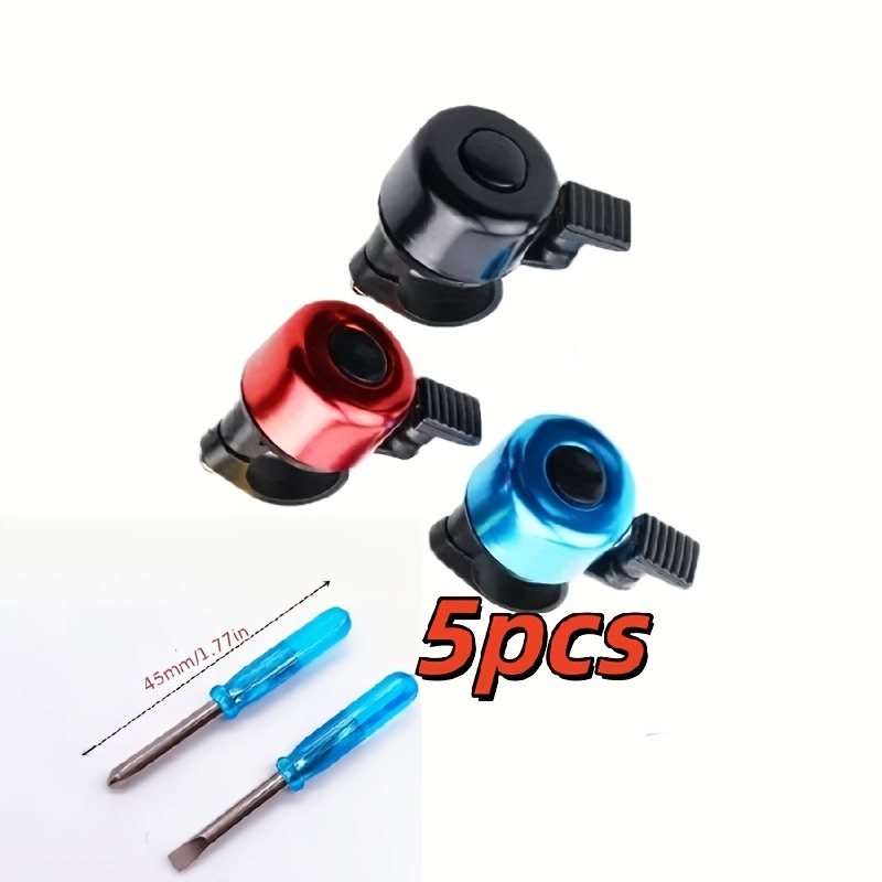 TEMU 5pcs Classic Bicycle Bell Set, Easier Installation With Screwdriver, Bike Horn, And Pleasant Ringtone, Safety Warning Cycling Handlebar Bell,