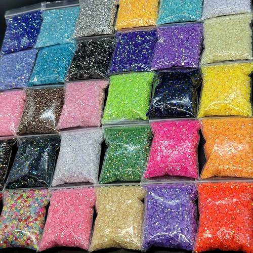 30 colors 17888pcs 3mm ab resin flatback jelly rhinestones suitable for glass cups bottles mugs phone cases hair clips jewelry craft decorations and can be used for nail art clothing jewelry additions etc