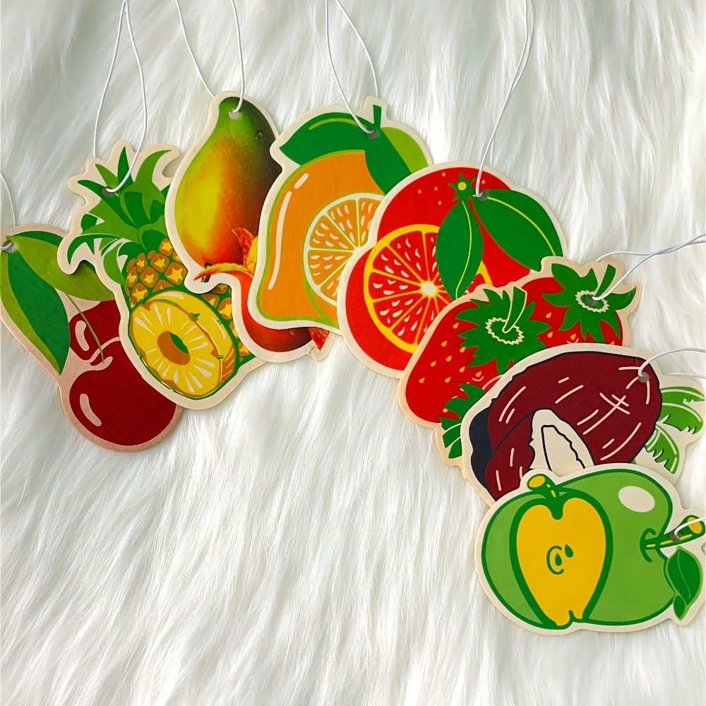 

8pcs/set Smoking Dulls '' Creative Personality Fruit Series Set Car Air Fresheners - Providing A Long- Fragrance For Vehicles Or Homes Or