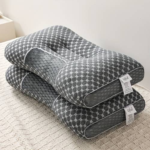 buy 1 get 1 free total of 2pcs soft massage neck pillow adjustable ergonomic orthopedic contour support high quality pillow core removable cover for