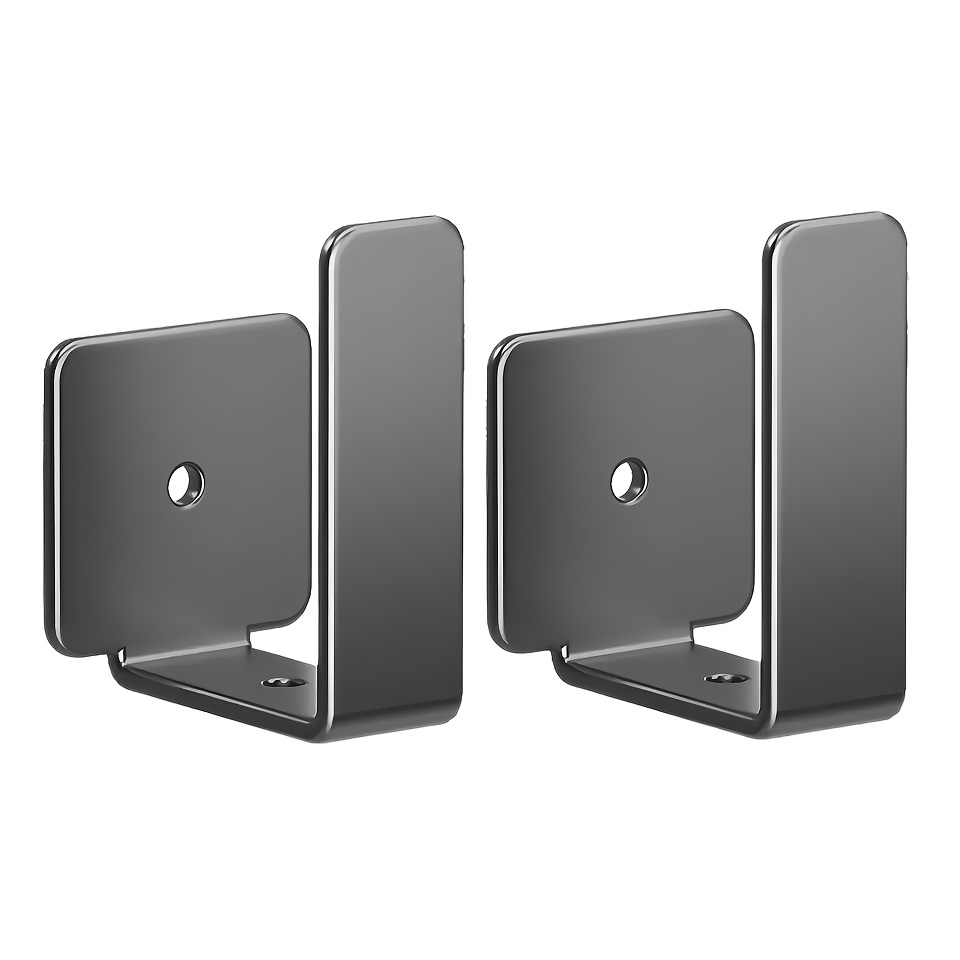 2pcs Wall Mount Router Power Strip Holder Carbon Steel Multifunctional Wifi Placement Rack Space No Drill Wall Support Bracket, Utility Hooks