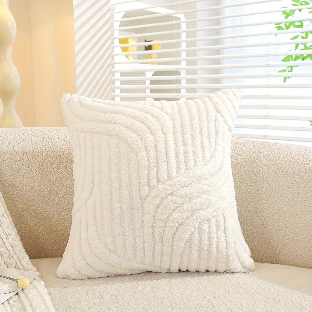 Single-piece Microwave-safe Pillowcase Cushion Cover, Suitable For Living Room, Bedroom, Sofa, Solid Pillowcase, Pillow Insert Not Included
