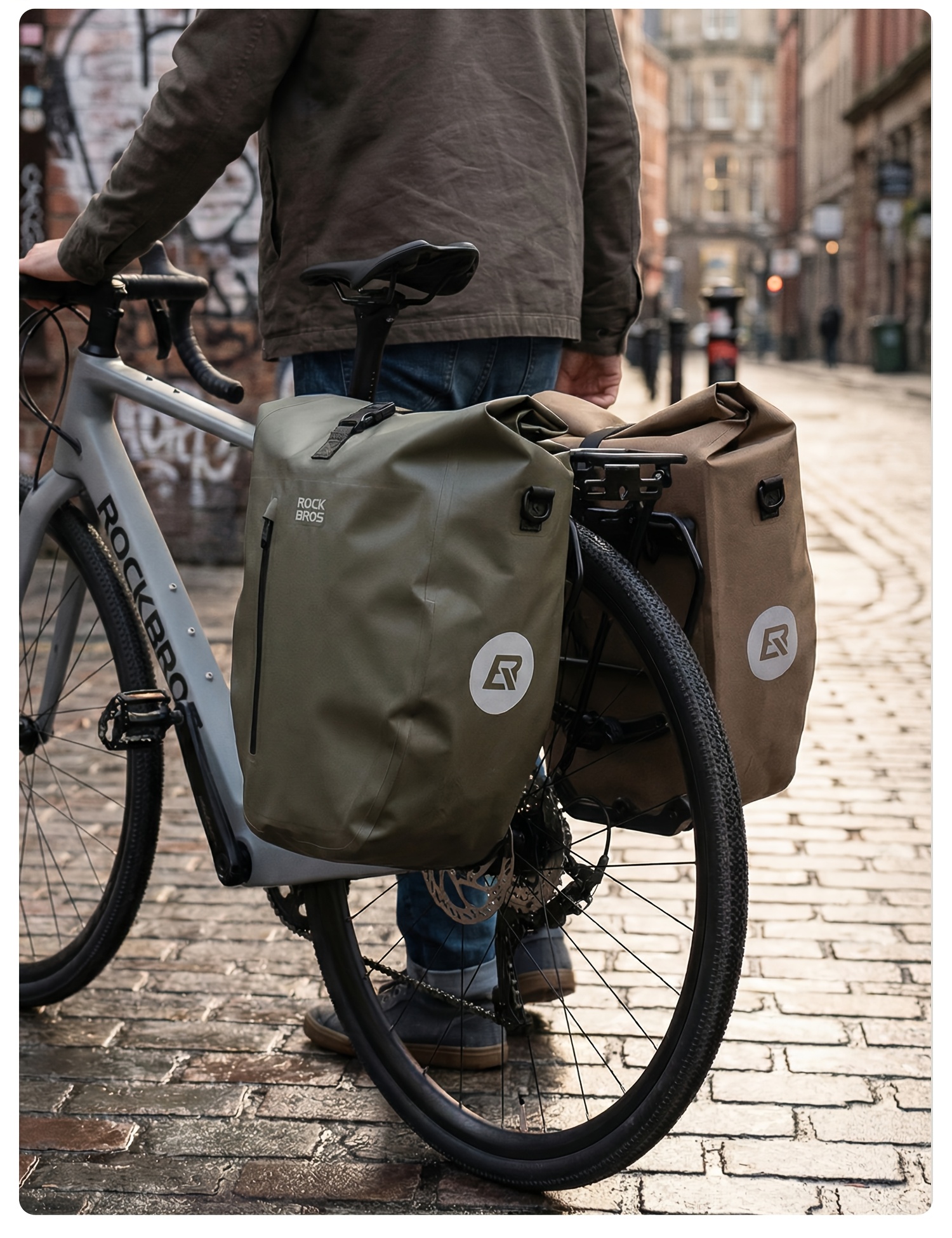Waterproof Bike Pannier Bag 20L Big Capacity Bicycle Rear Rack Bag Shoulder Bag Handbag Travel Cycling Accessories