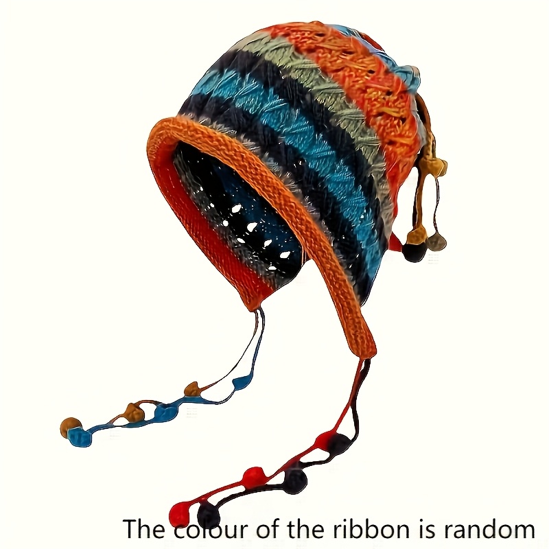 TEMU Cisily Women's Winter Beanie Hat With Ear Flaps & Tassel Trim - Brimless, Windproof Ear Warmers Suitable For Skiing, Snowboarding, Outdoor