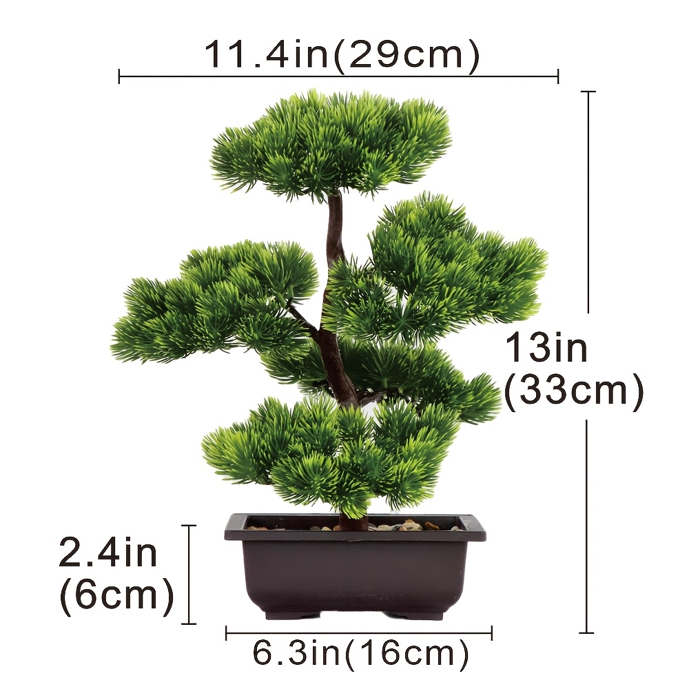 Bonsai Pine Of Artificial Materials, A Decorative Potted Plant That Simulates A Bonsai. Ideal For Projects, It Serves As A Stylish Display For Desks And Enhances The Decor Of Living Rooms And Gardens