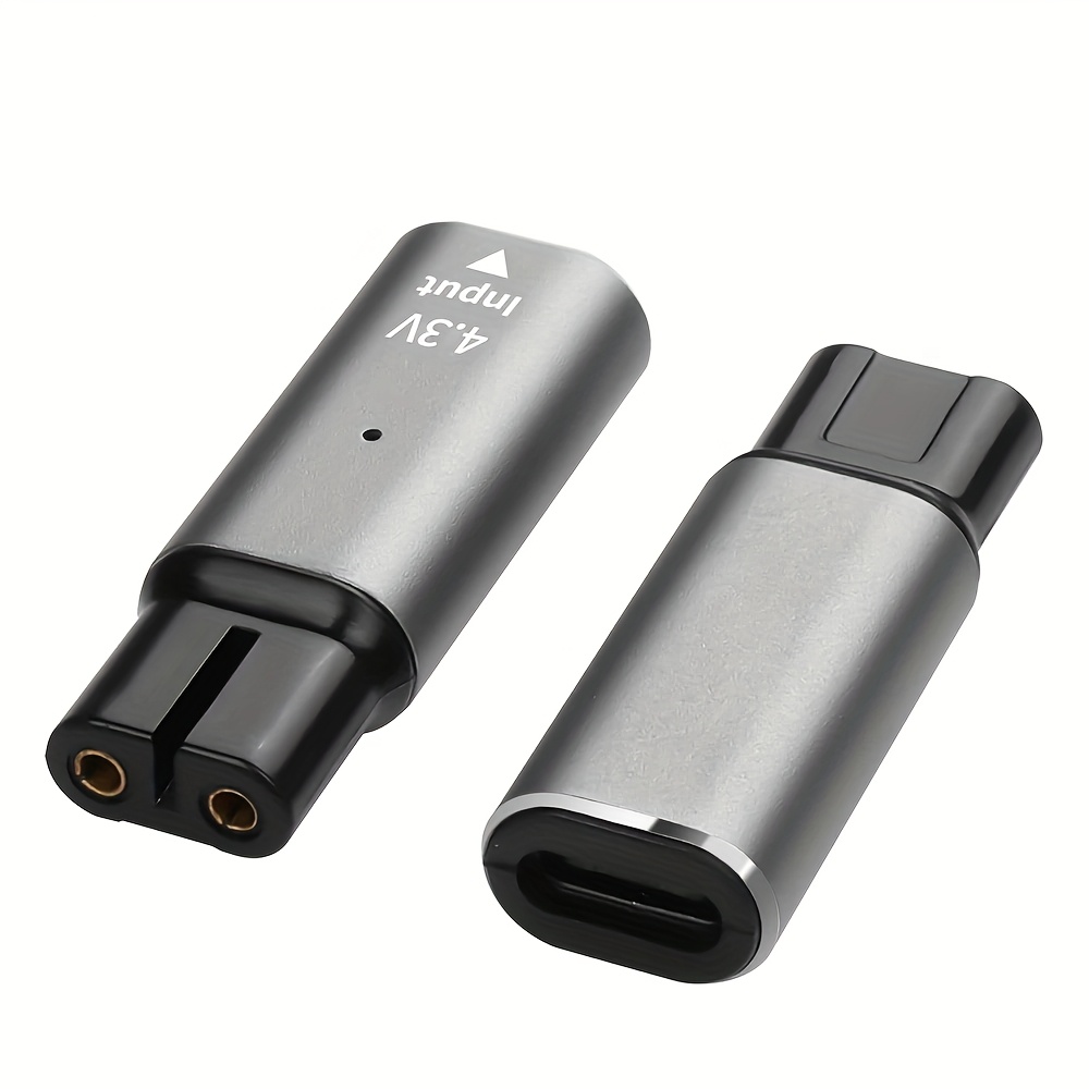 4.3V Type-C Shaver Adapter Charging Converter for Philips Norelco One Blade QP2520 QP2515 QP2620 with Charging Indicator