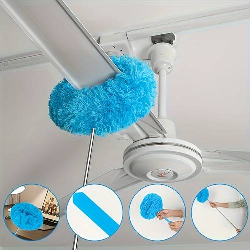 1pc ceiling fan cleaner duster with extension pole duster brush detachable ceiling fan cleaning tool rv cleaning tool