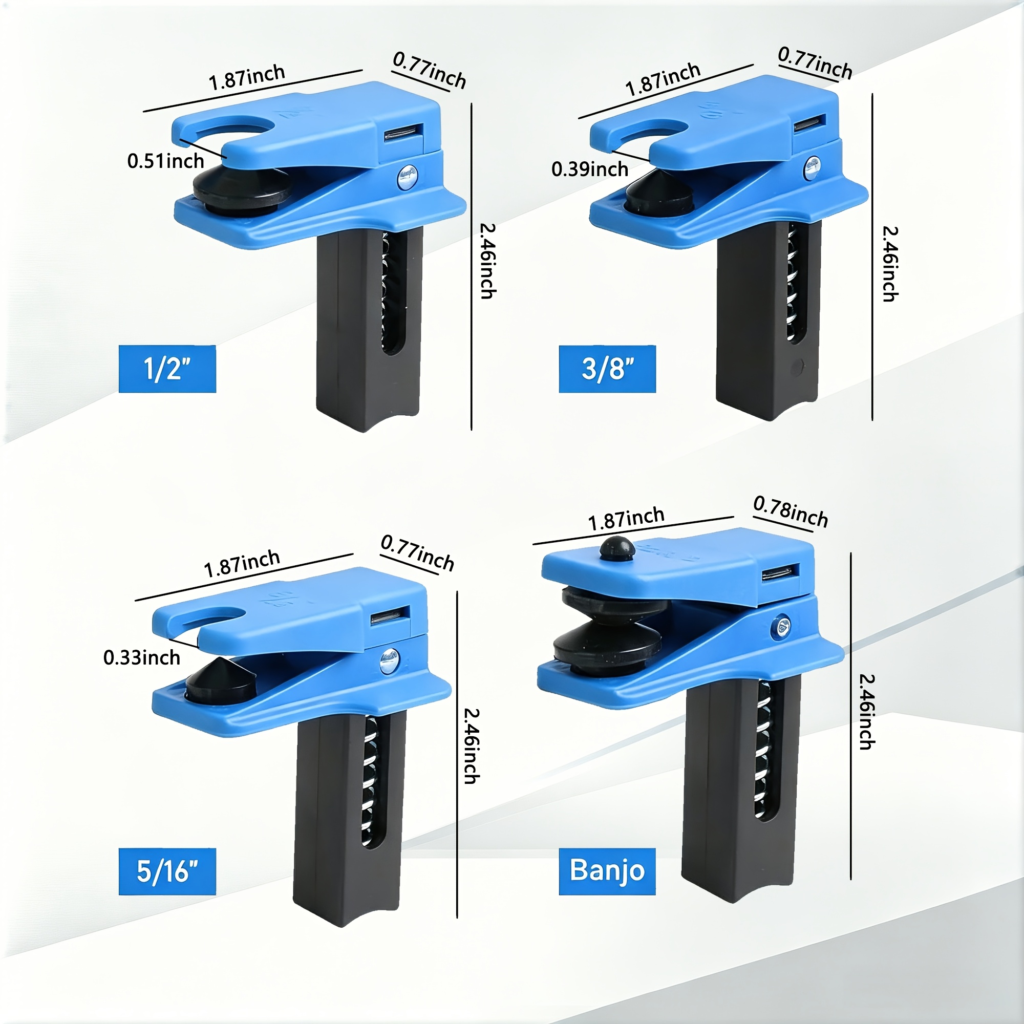 TEMU Car Brake Oil Nozzle Clamp, Oil Pipe Plug, Brake Oil Nozzle Sealing Clamp, Universal For Most Cars, 12'' 38'' 516'', Used To Prevent Leakage,