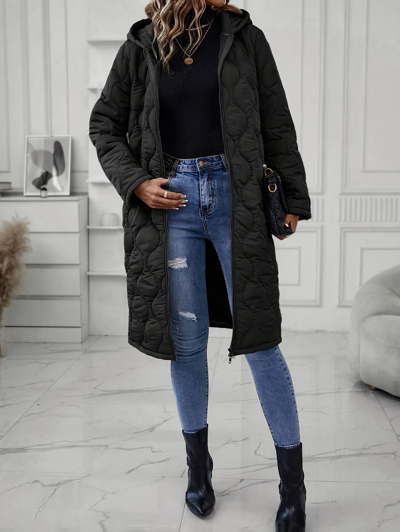 Winter Coats Black Overcoat Outfit Womens Long Coat Winter Coat