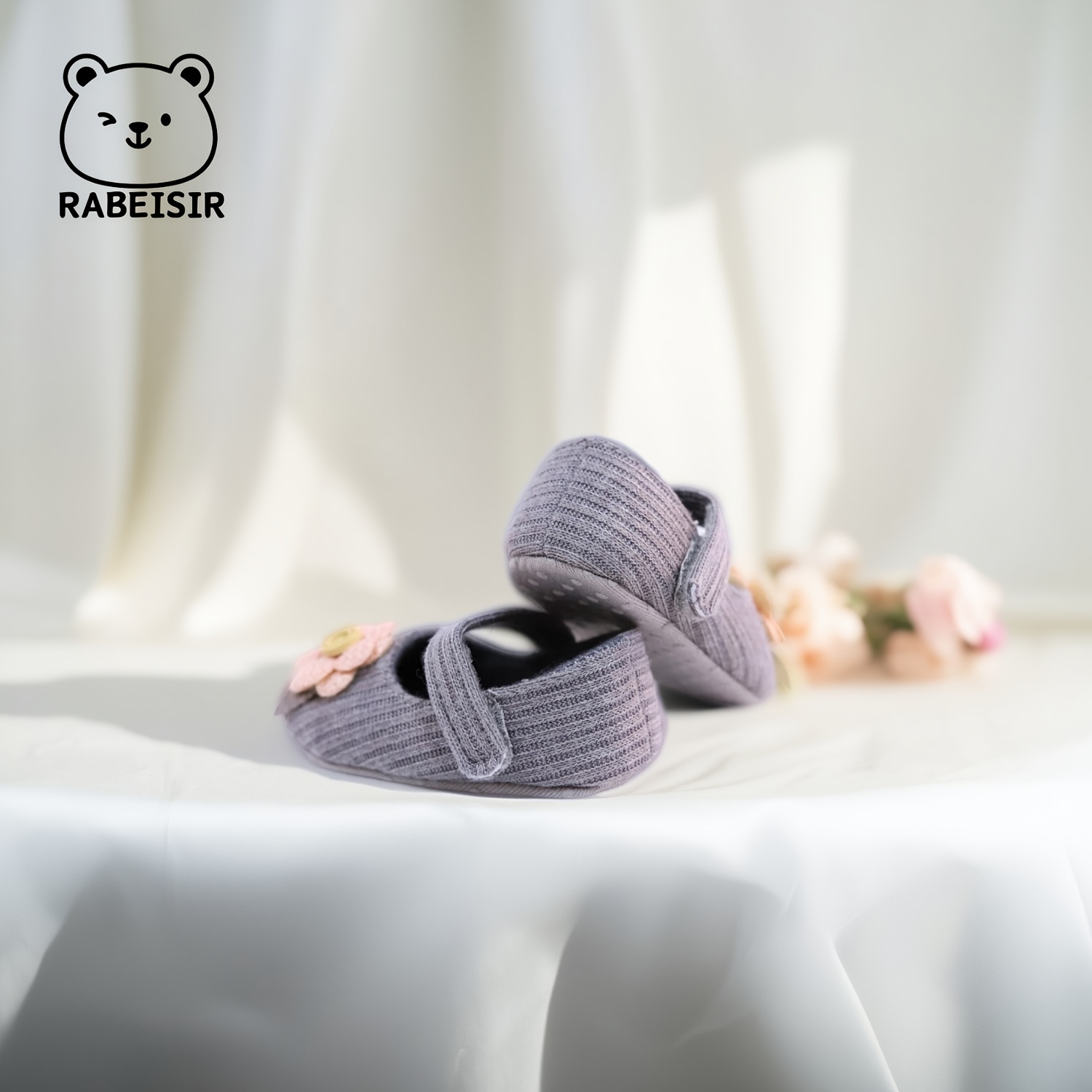 Trendy Cute Flower Mary Jane Shoes For Baby Girls, Comfortable Lightweight Non Slip Walking Shoes For Indoor Outdoor Party, Spring And Autumn