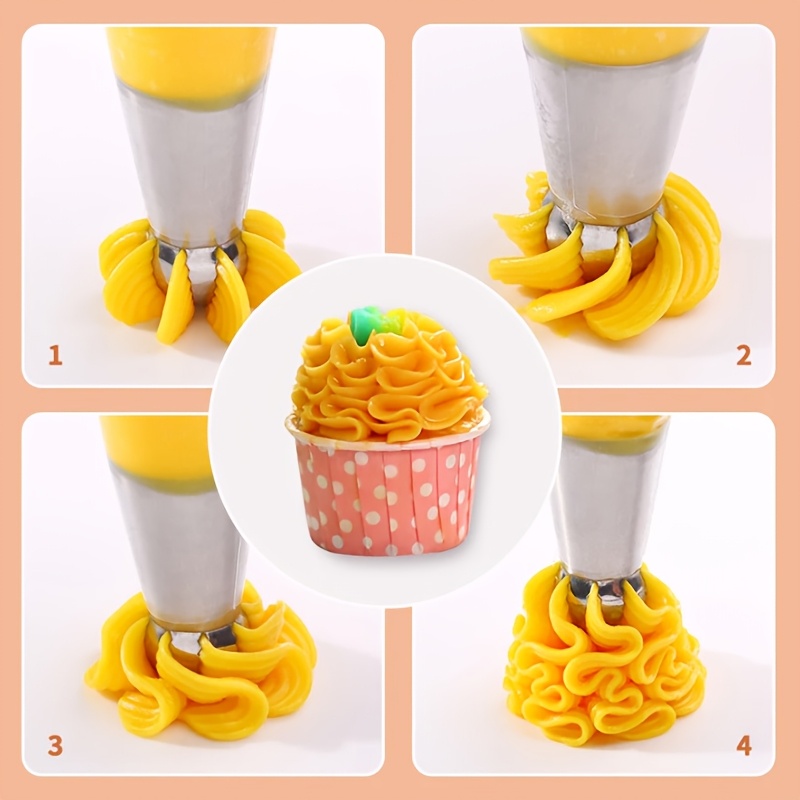 3pcs Stainless Steel Piping Tips Set for Cake Decoration