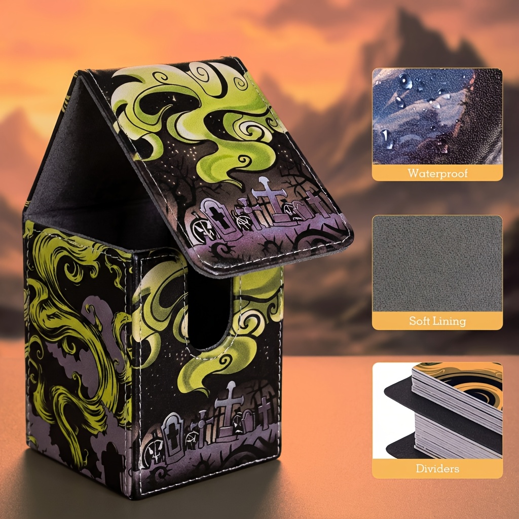 * Card Storage Box, Trading Card Holder, Magnetic Card Sleeve Box, Game  Card Box with 2 Dividers, Large Capacity Storage Box for Cards