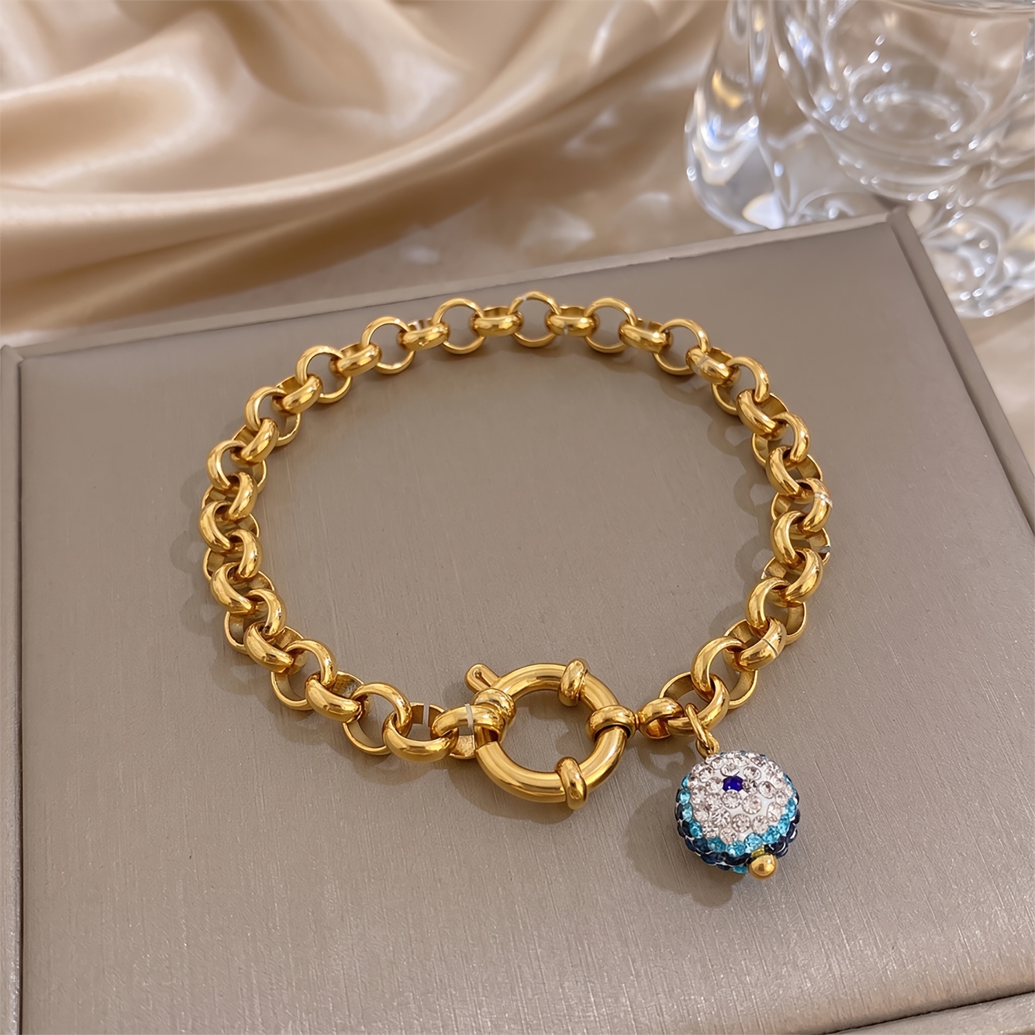 TEMU Unisex 18K vergoldenetes, exquisites Armband, geeignet für Outfits im , glänzende 3D-Textur, Hautfreundliches Styling zur Verbesserung und