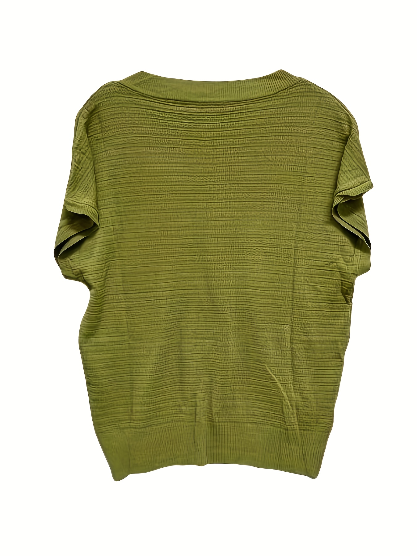 womens casual light green knit top soft loose fit short Temu