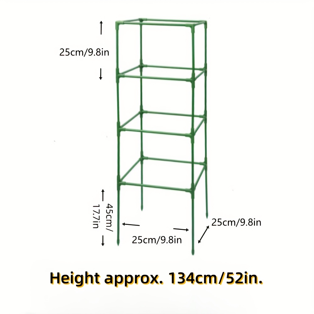 Image of 1pc Tomato Cage, 134cm/52in Or 148cm/58in Lattice For Supporting Plants Tomato Cage, Raised Bed, Heavy Duty Support For Cucumber Bean Vegetables