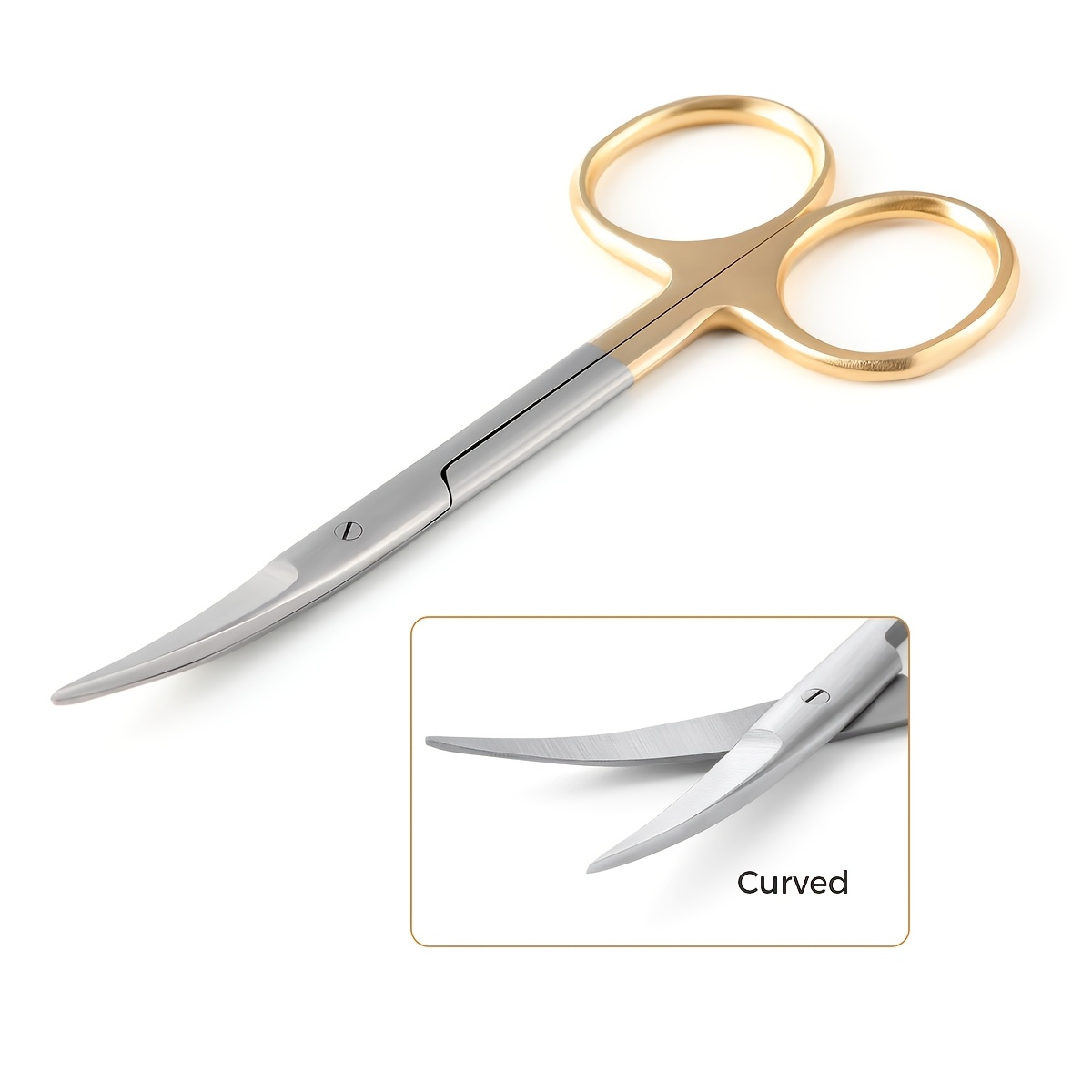 Image of 11.5cm Large Bend Scissors Made Of Stainless Steel, Measuring, Suitable For Teaching Gauze, Thread Removal, And Non-medical Purposes.