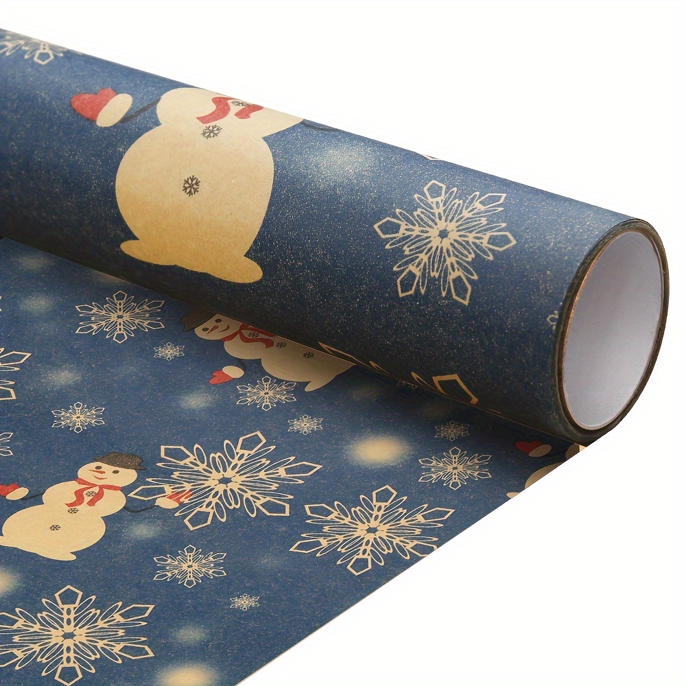 

1pc Snowman Christmas Wrapping - , Size, Pattern, , For Decoration, And Packaging , For Presents