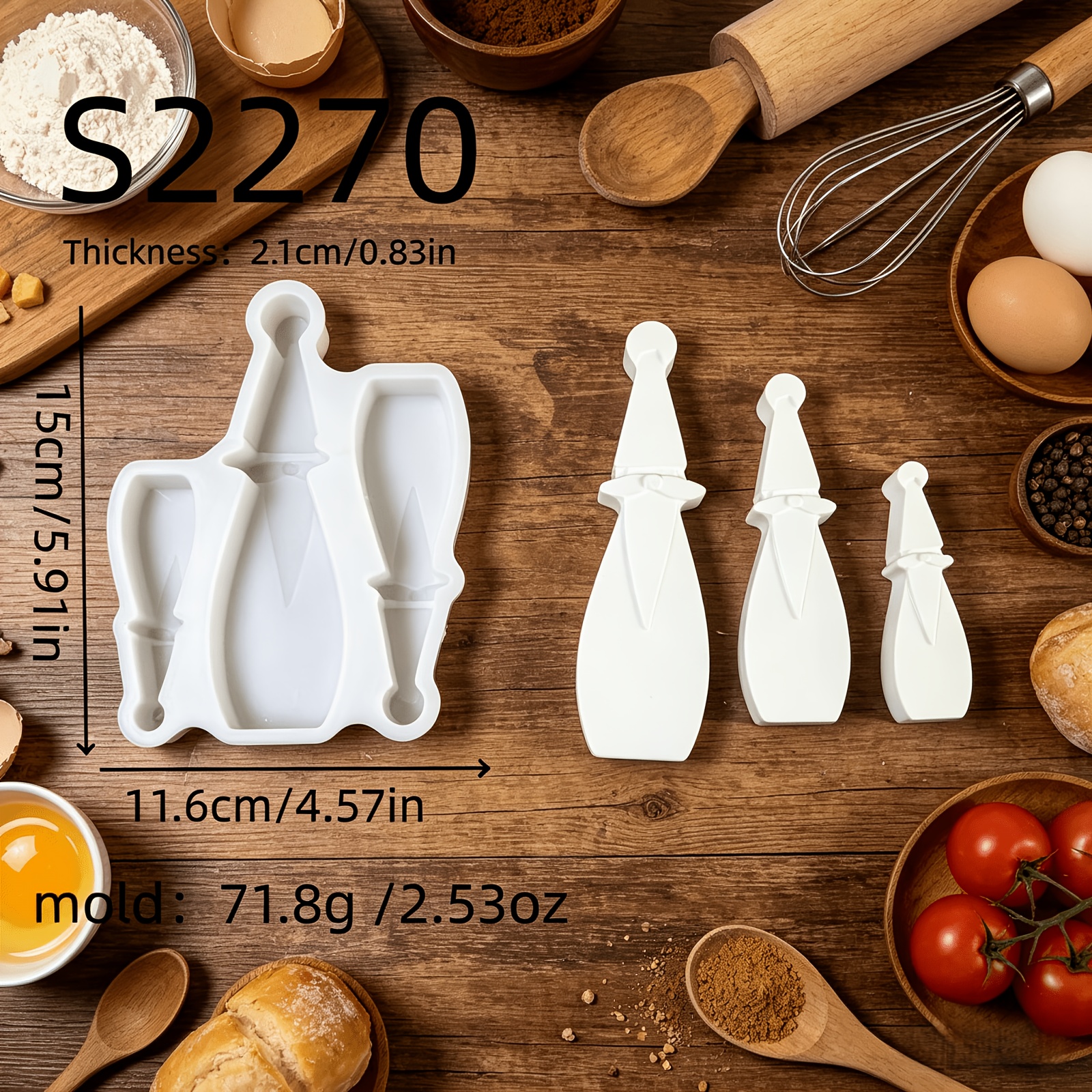Image of Resin Silicone Mold Long Bearded Dwarf Decorative Silicone Mold Candle Silicone Mold Gypsum Decorative Silicone Mold Candle Holder Silicone Mold Home Decoration Epoxy Resin Mold 72/s2270