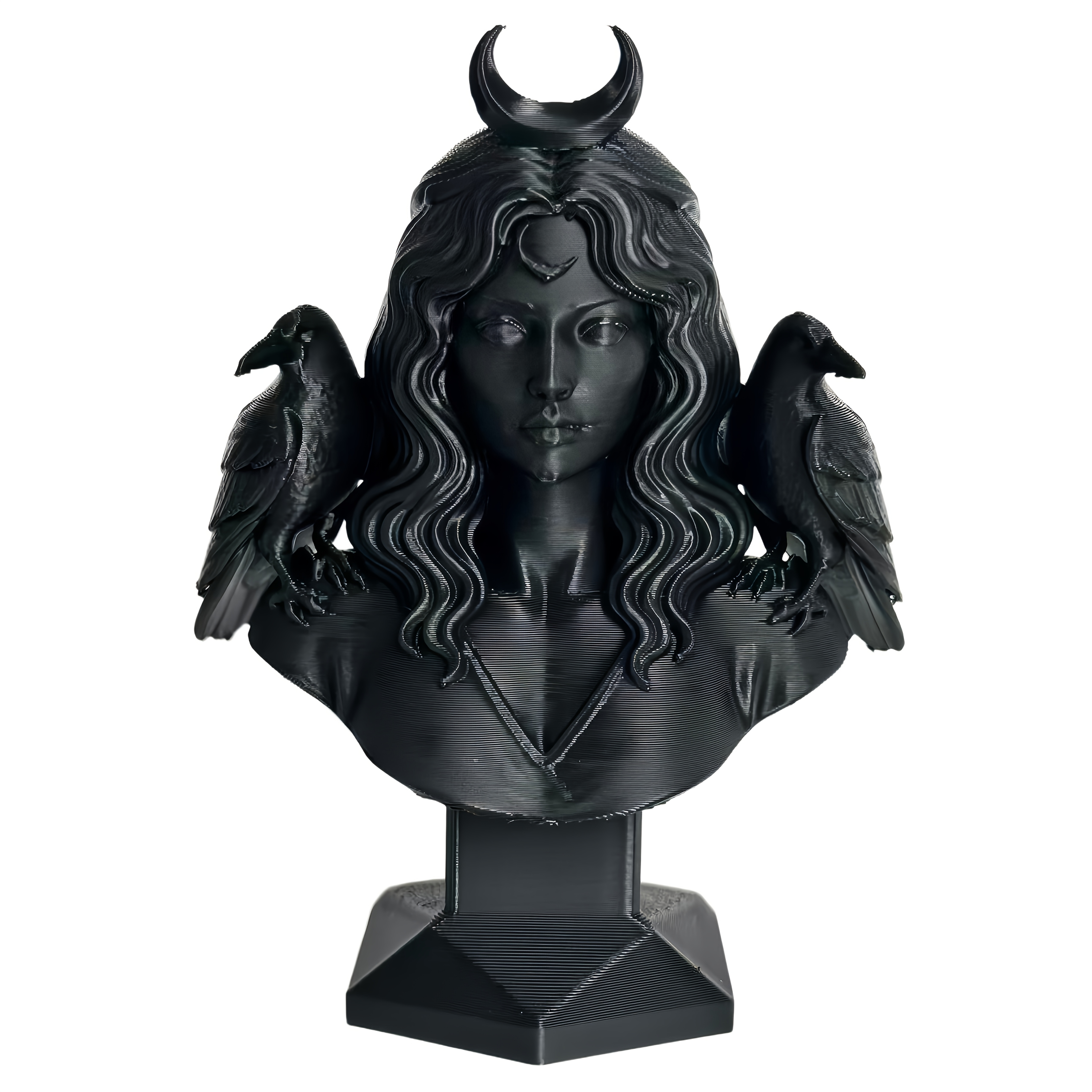 TEMU Buste de déesse gothique et de noir pur, ornement de bureau haut de gamme, un pour , les meilleures amies et les passionnées de mythologie