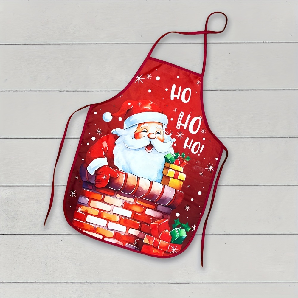 TEMU 1 pz, Grembiule a Tema Natalizio in Poliestere, , Abbigliamento da Cucina per la Casa, Forniture da Cucina, Decorazione per Feste e Ristoranti