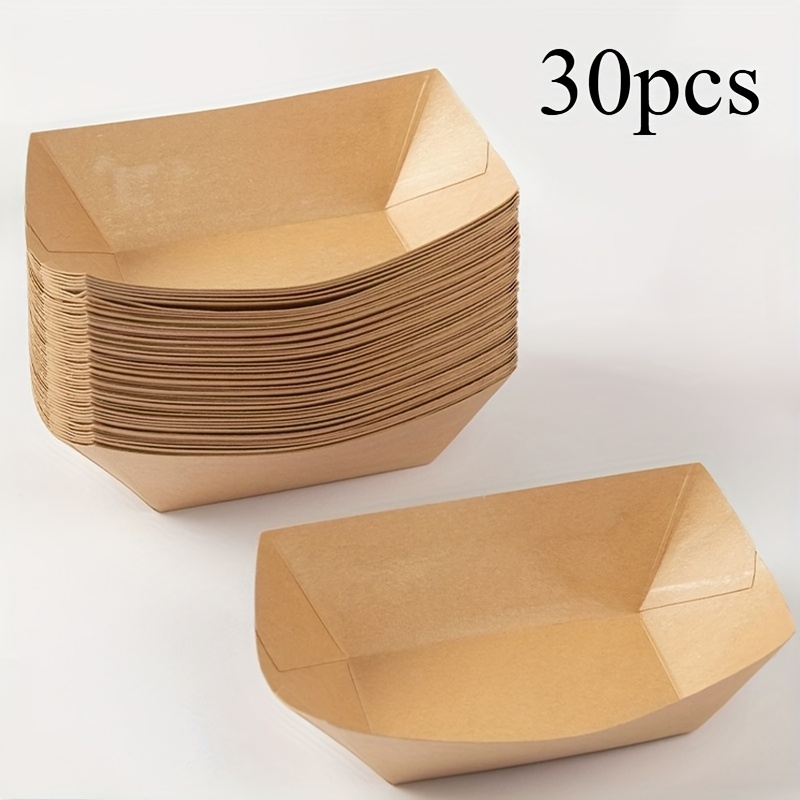 30 50 60 100 120pcs pack   paper trays suitable for   fries barbecues and festive parties
