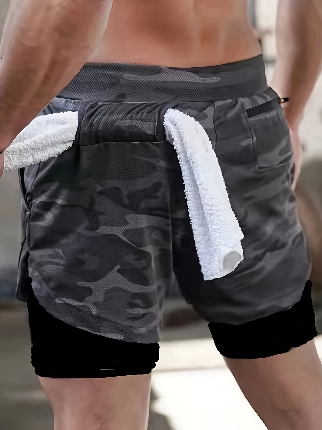 Quick Dry Squat Sports Shorts Men's Casual Pants Running Breathable Fitness Five-point Basketball Pants