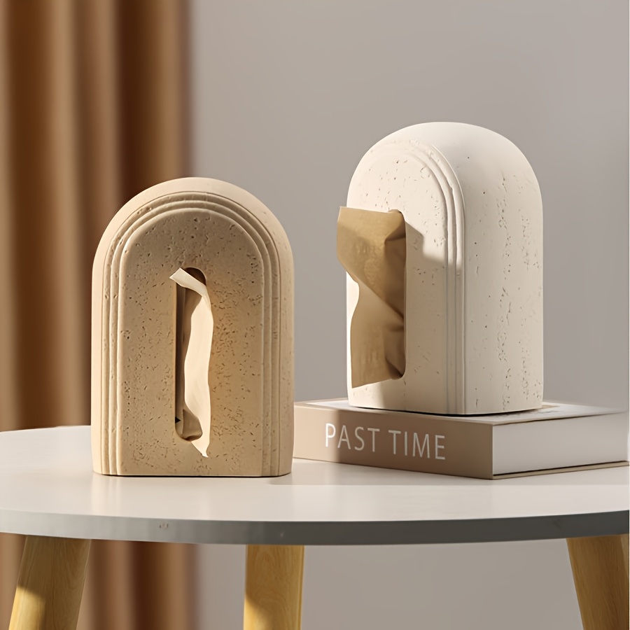 1pc elegant resin tissue box cover heavy duty and textured design suitable for bathroom bedroom office and more toilet paper holder paper dispenser elegant resin tissue box cover textured design toilet paper holder multi scene home decoration Product details 1