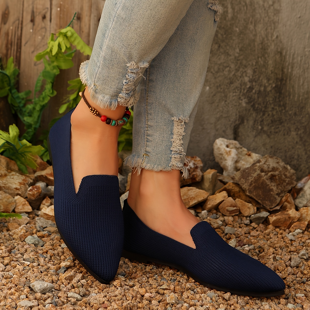 womens breathable slip resistant ballet flats pointed toe moccasin style shoes with arch support   comfortable walking shoes in casual formal wear brown navy grey light dark burgundy green pink purple orange yellow Product details 7