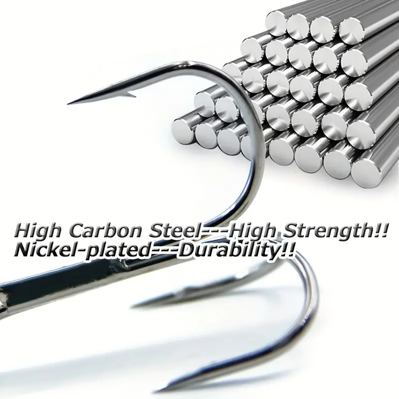 100pcs strong treble hooks silvery lure hooks high - Temu 100pcs strong treble hooks silvery lure hooks high - Temu